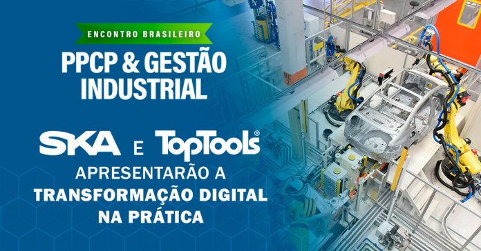 arte gráfica divulgando o 3º Encontro Brasileiro de PPCP & Gestão Industrial