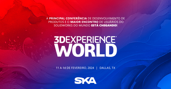 arte gráfica divulgando a SKA no 3DEXPERIENCE World 2024