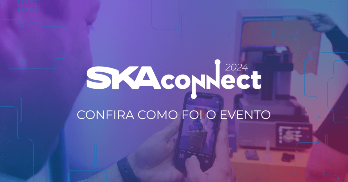Arte gráfica com o logo do SKA Connect 2024 e a frase 
