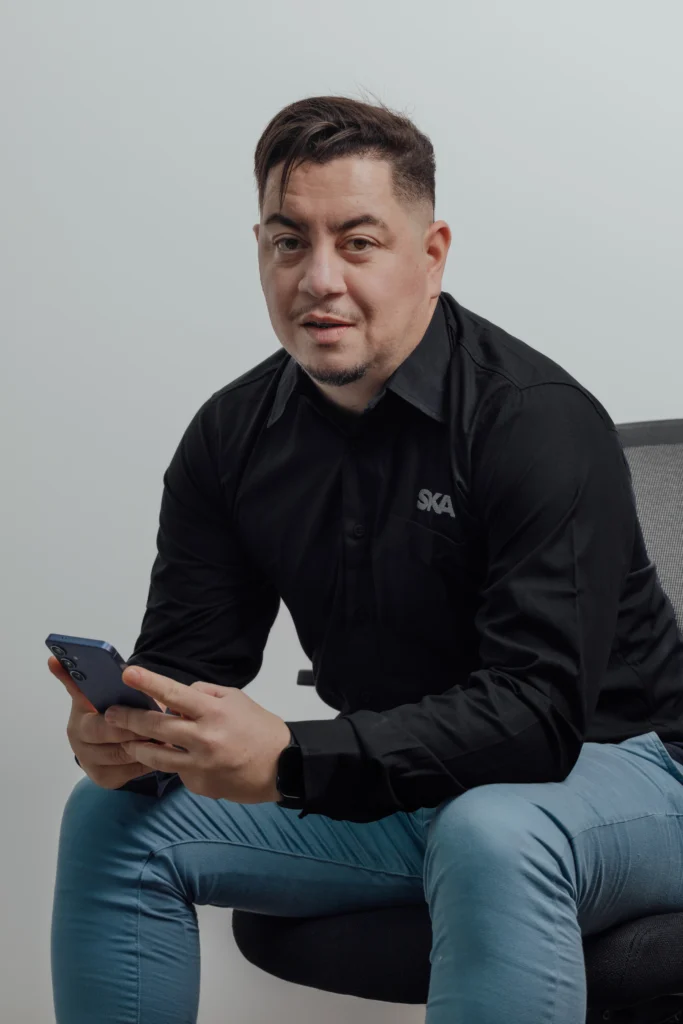 Foto de Rodrigo Machado, head de suporte na SKA