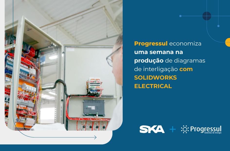 Progressul economiza uma semana na produção de diagramas de interligação com o SOLIDWORKS Electrical