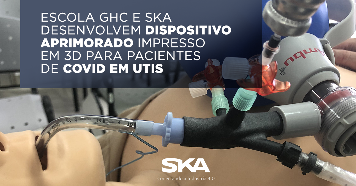 Escola GHC e SKA desenvolvem dispositivo aprimorado impresso em 3D para pacientes de COVID em UTIs