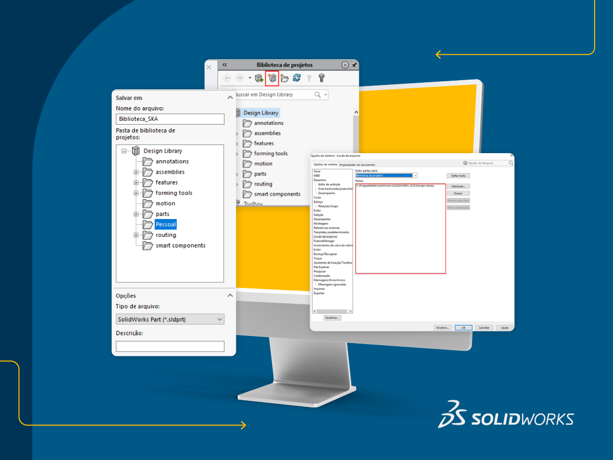 Como usar a biblioteca de projetos do SOLIDWORKS a seu favor e acelerar projetos