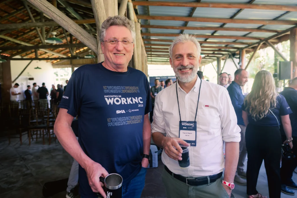 Foto do CEO da SKA, Siegfried Koelln, e do CEO da FIDIA, Augusto Mignani