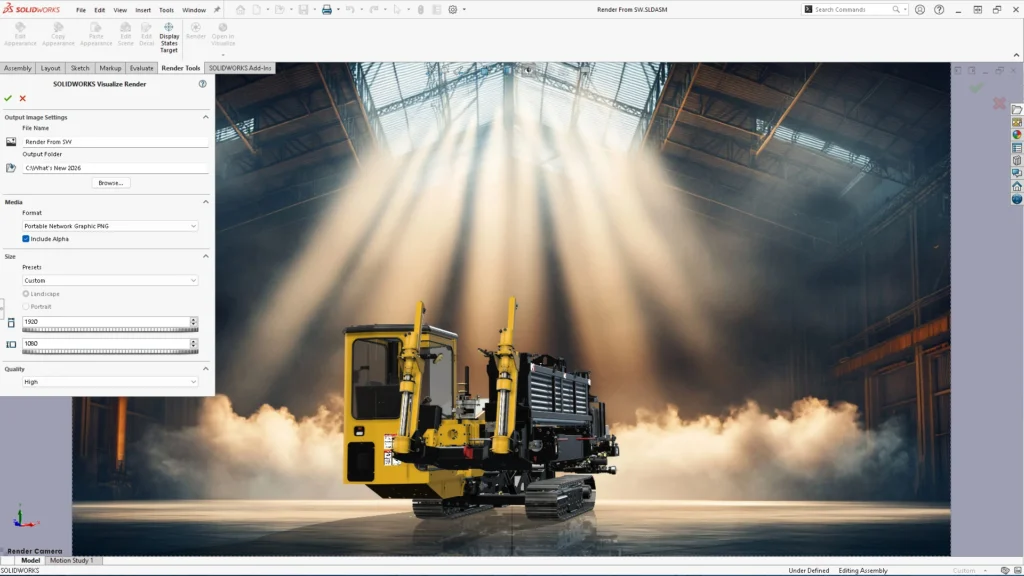 solidworks 2026 renderizações