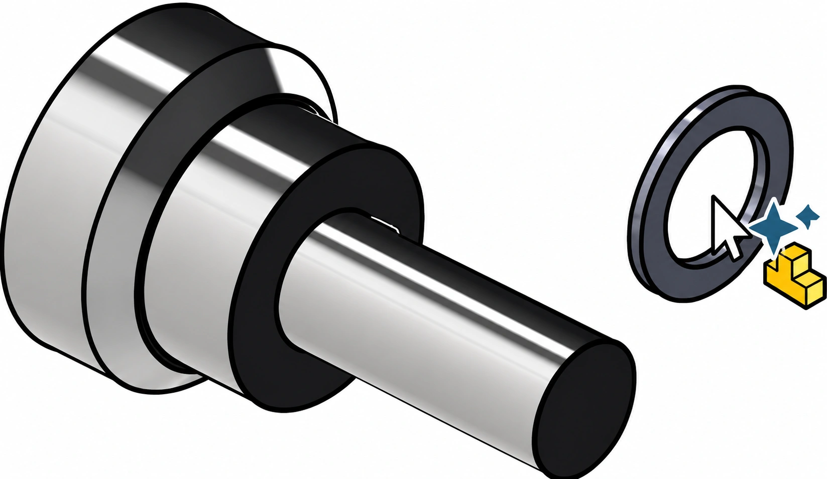 Imagem de software SOLIDWORKS em reconhecimento automático de componentes de fixação