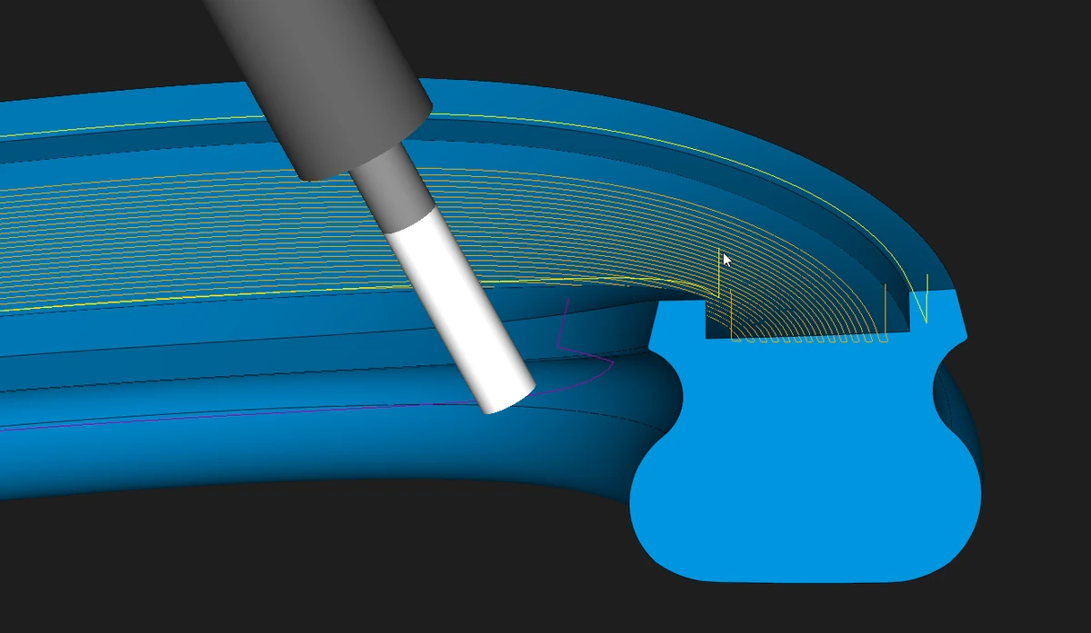 Percurso de ferramenta 3D
